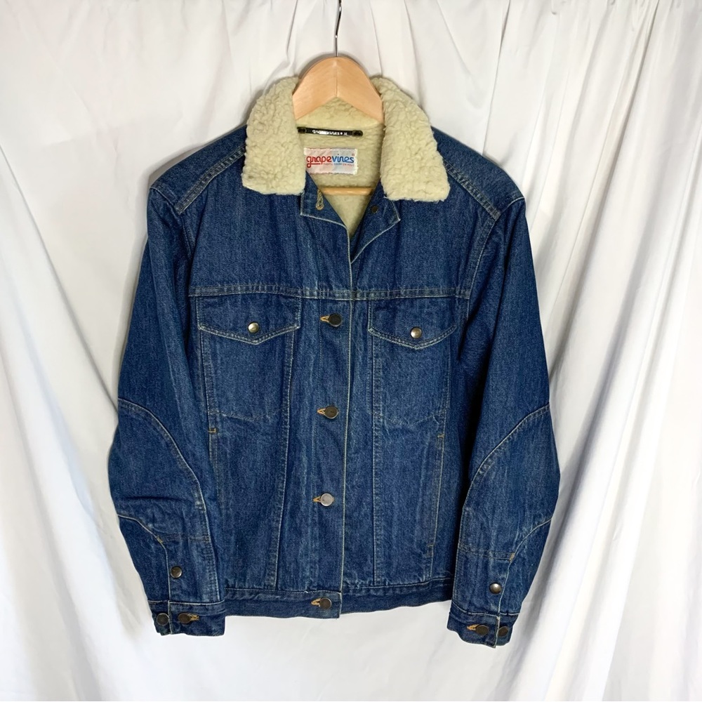 Vintage Grapevines Denim Sherpa Jacket